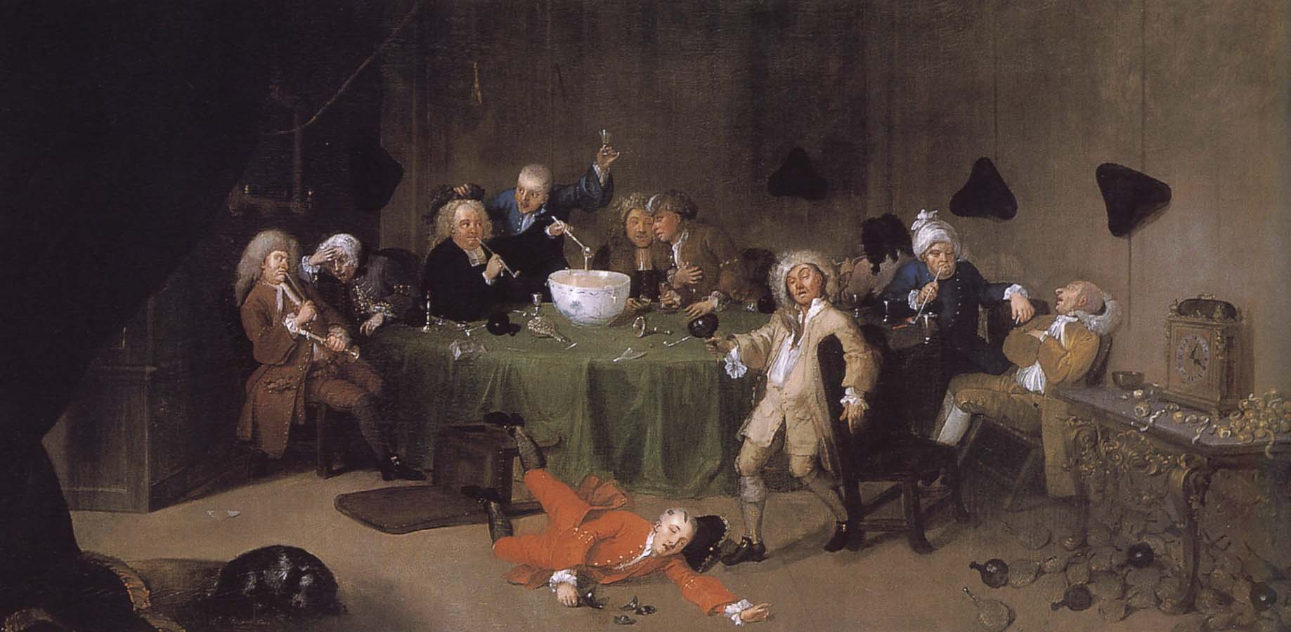 William Hogarth A modern midnight conversation